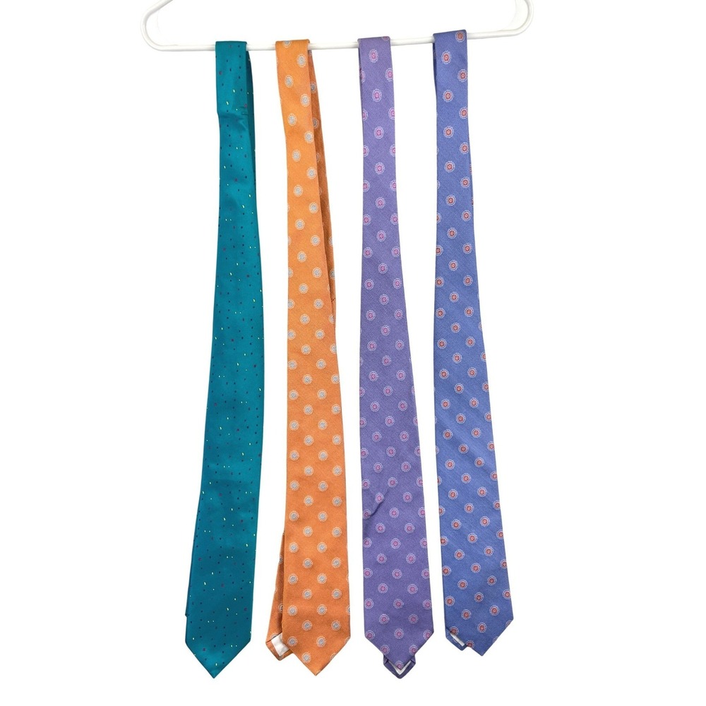 Brooks Brothers Thomas Pink Necktie Mens OS Multicolor Silk Medallion Preppy